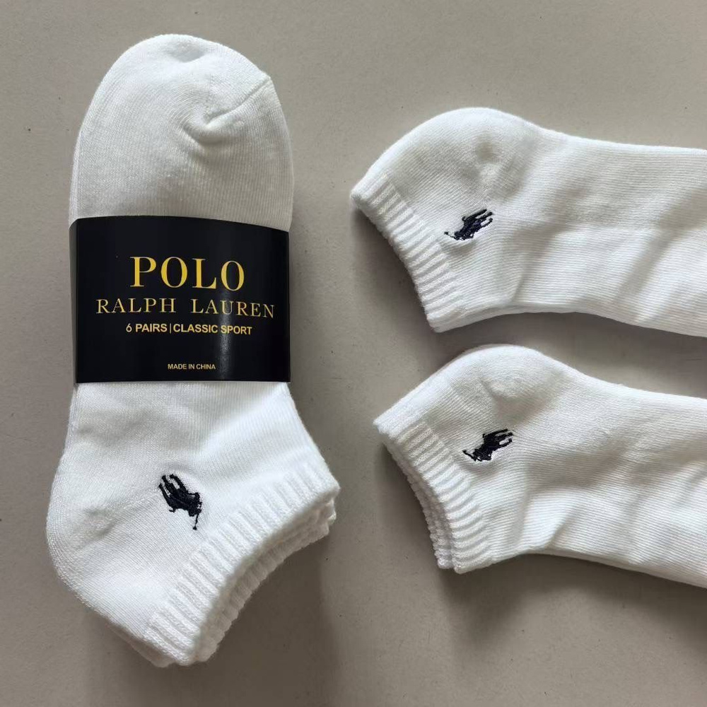 Носки Polo Ralph Lauren мужские, женские Модные дышащие антибактериальные хлопчатобумажные носки, классическая #1