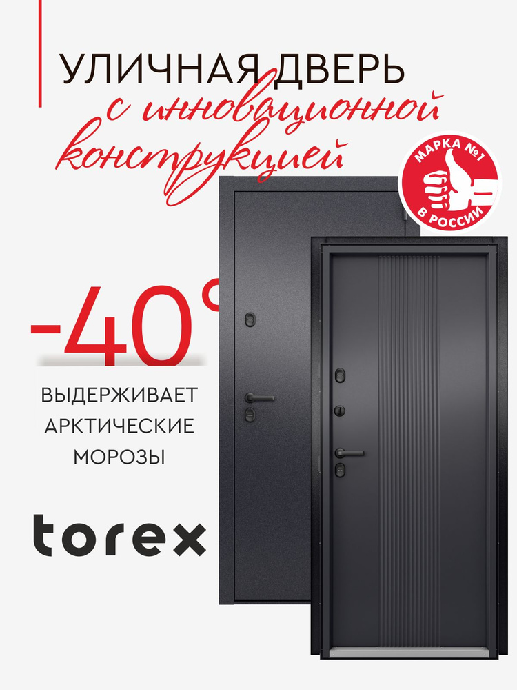Дверь входная металлическая с терморазрывом Torex Нордэн ЛТ 950*2050 ...