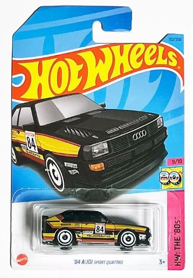 Машинка Hot Wheels 84 Audi Sport quattro Black / HW THE 80s / Хот