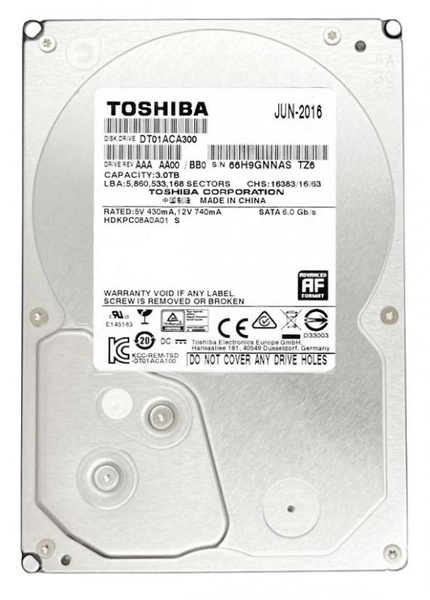 二枚セット　TOSHIBA DT01ACA300 3TB HDD (1/2) Dysk twardy Toshiba 3TB DT01ACA300 - Opinie i ceny na Ceneo.pl
