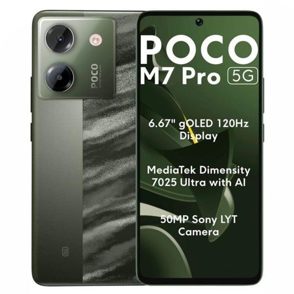 Смартфон Xiaomi POCO M7 Pro 5G 256 ГБ 8 ГБ Зеленый 6.67 OLED