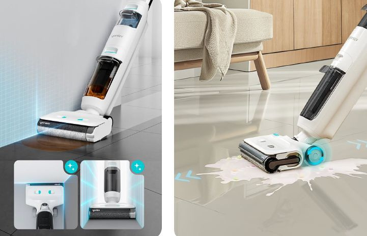 Моющий беспроводной вертикальный пылесос Yoniev Wet & Dry U7s truclean ...