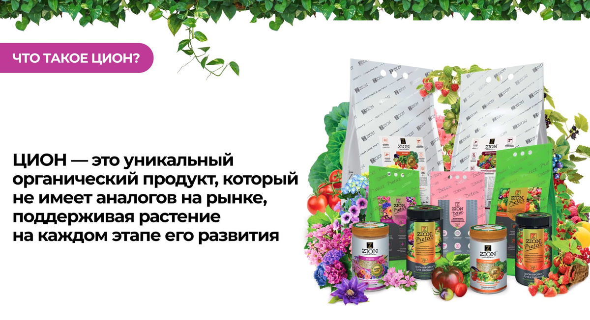 Универсальное удобрение для овощей весеннее ZION (ЦИОН), комплексное ...