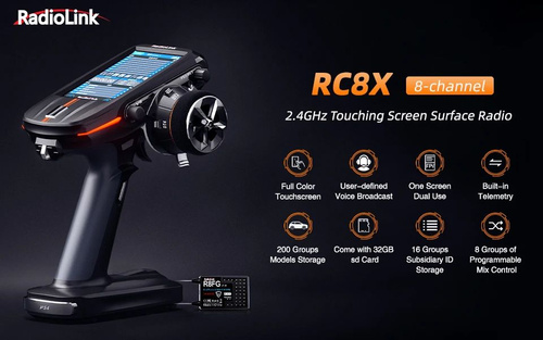 Radiolink RC8X Аппаратура управления 2.4G, 8 каналов, сенсорный