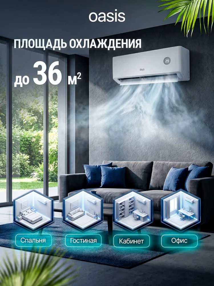Кондиционер сплит-система 12 Oasis O-ONF12, вариант, фото 3