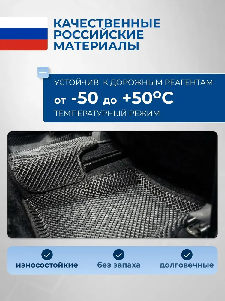 Коврики в машину Киа Рио 3, Хендай Солярис 1 / Ева коврики в салон с бортами для Kia Rio 3 и Hyundai Solaris 1, вариант, фото 5