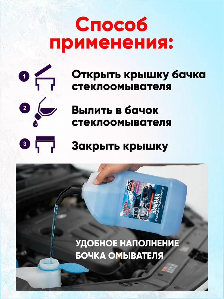 Жидкость стеклоомывающая незамерзающая / Незамерзайка для автомобиля -30, вариант, фото 6