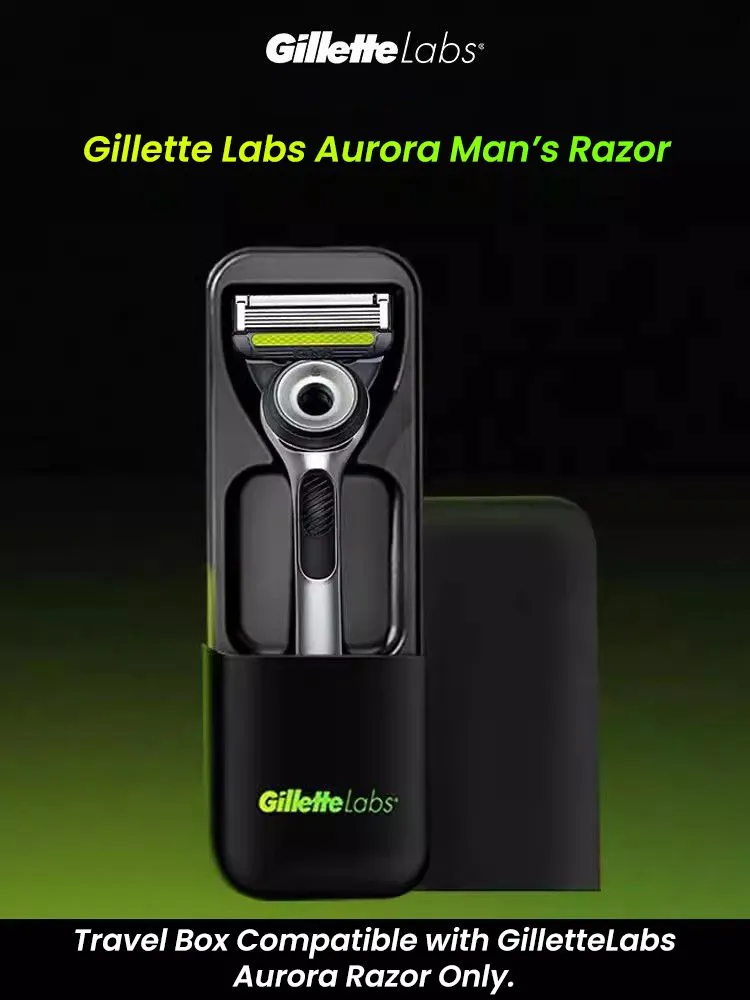 Дорожный ящик для бритвы "Gillette Labs", Серый, Магнитное закрытие 3