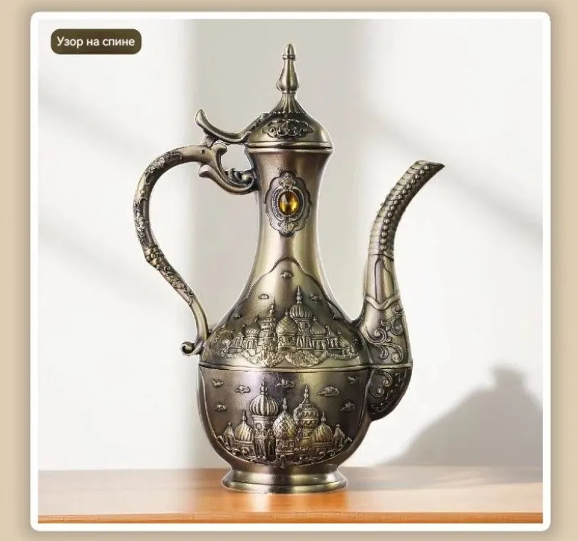 Эксклюзивный винтажный чайник YAGUA бронза, вариант