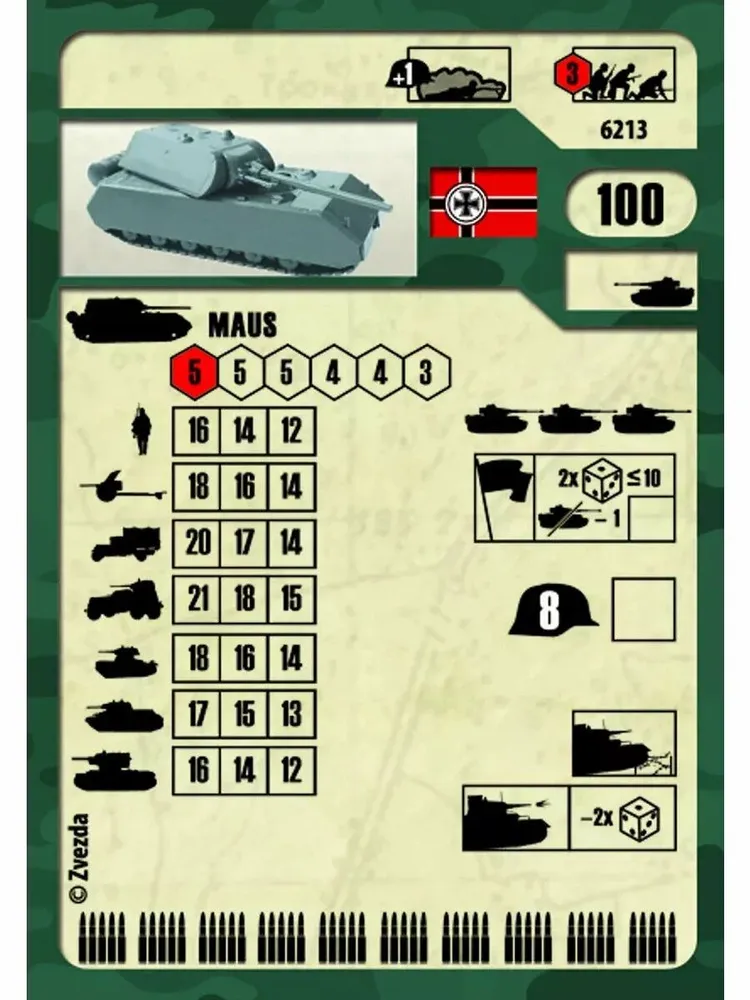 Сборная модель Zvezda (ЗВЕЗДА) Немецкий сверхтяжёлый танк Маус (1/100), вариант, фото 6