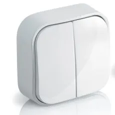 78 2202 / 2232 Выключатель Legrand Quteo двухклавишный (белый)