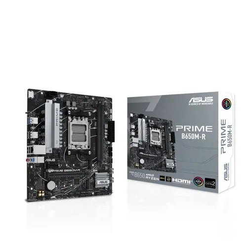 Материнская плата ASUS PRIME B650M-R (АМ5, АMDВ650, 96 ГБ, PCIE 4.0), 90MB1H30-M0EAY0