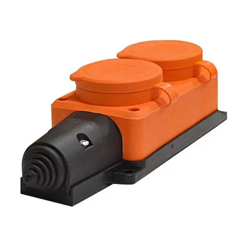 UNIVersal, Колодка розеточная 2 гнезда, с заземлением, 16 А, 250 В,1-фазная, IP44