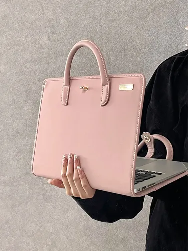 Розовая сумка для ноутбука в стиле Моранди, необходимая для работы и поездок