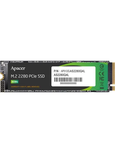 Apacer 512 ГБ Внутренний SSD-диск Apacer AP512GAS2280Q4L-1 Накопитель SSD AS2280Q4L, 512Gb, M.2 2280