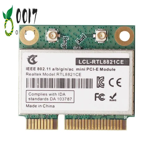 (E R O X) RTL8821CE 802.11AC Для Блютус 4.2 433 Мбит/С 2,4 ГГц/5 ГГц Двухдиапазонная Mini PCIe WiFi