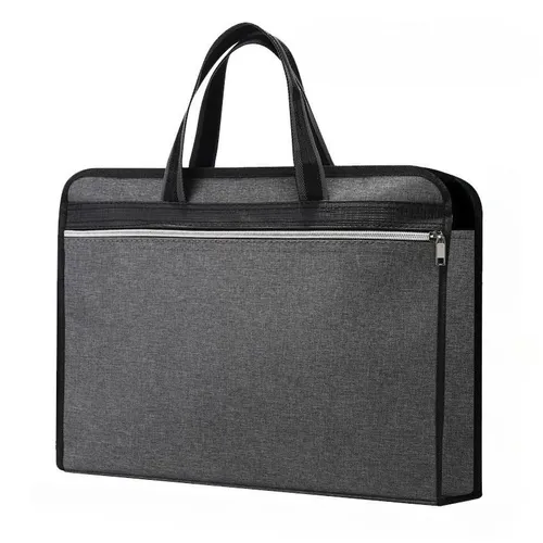 Утолщенный деловой портфель с двумя отделениями и водонепроницаемой молнией большой емкости