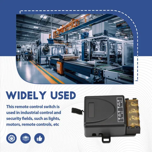 Беспроводной дистанционный переключатель с радиочастотным реле, 220 В, 30 А, 1 канал, 433 МГц (черны