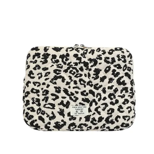 Чехол для ноутбука и планшета в леопардовом стиле, бежевый, средний размер