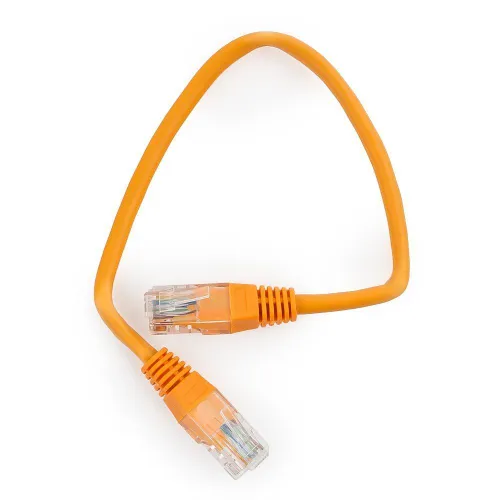 Патч-корд Cablexpert кат.5e, 0.25м, UTP, литой, многожильный (оранжевый)