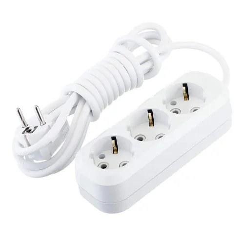 Удлинитель Makel MGP133 3 розетки 3м ПВС 3х1мм 16А 2.2кВт белый