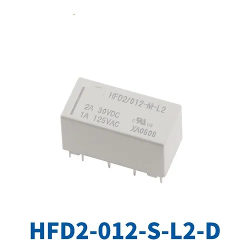 Реле бистабильное HFD2-012-S-L2-D, двухкатушечное, 1A 125V AC, переключатель сигнальный