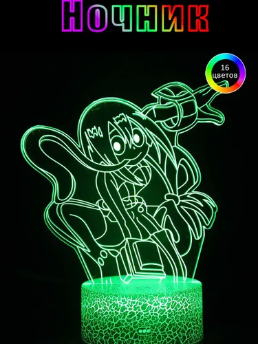 3D Ночник Академия моего героя аниме светильник, 16 цветов с пультом, подарок для фанатов и детей