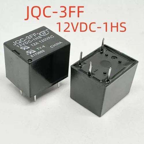 3pcs Электромагнитное реле JQC-3FF 12VDC-1HS, 4 вывода, 12A 120VAC