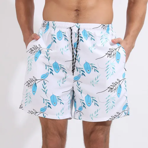 Плавки купальные шорты для плавания Печать двухъярусных шорт, защита от света, 1 шт