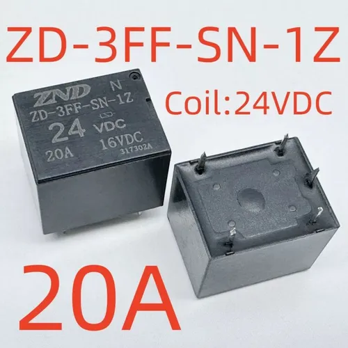 2 штуки Электромеханическое реле ZD-3FF-SN-1Z 24 В ДЦ, 20 А, 5 контактов