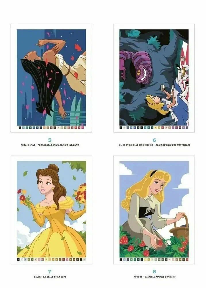 Раскраска по номерам Coloriages mysteres Disney - Saisons - Сезоны - 128стр