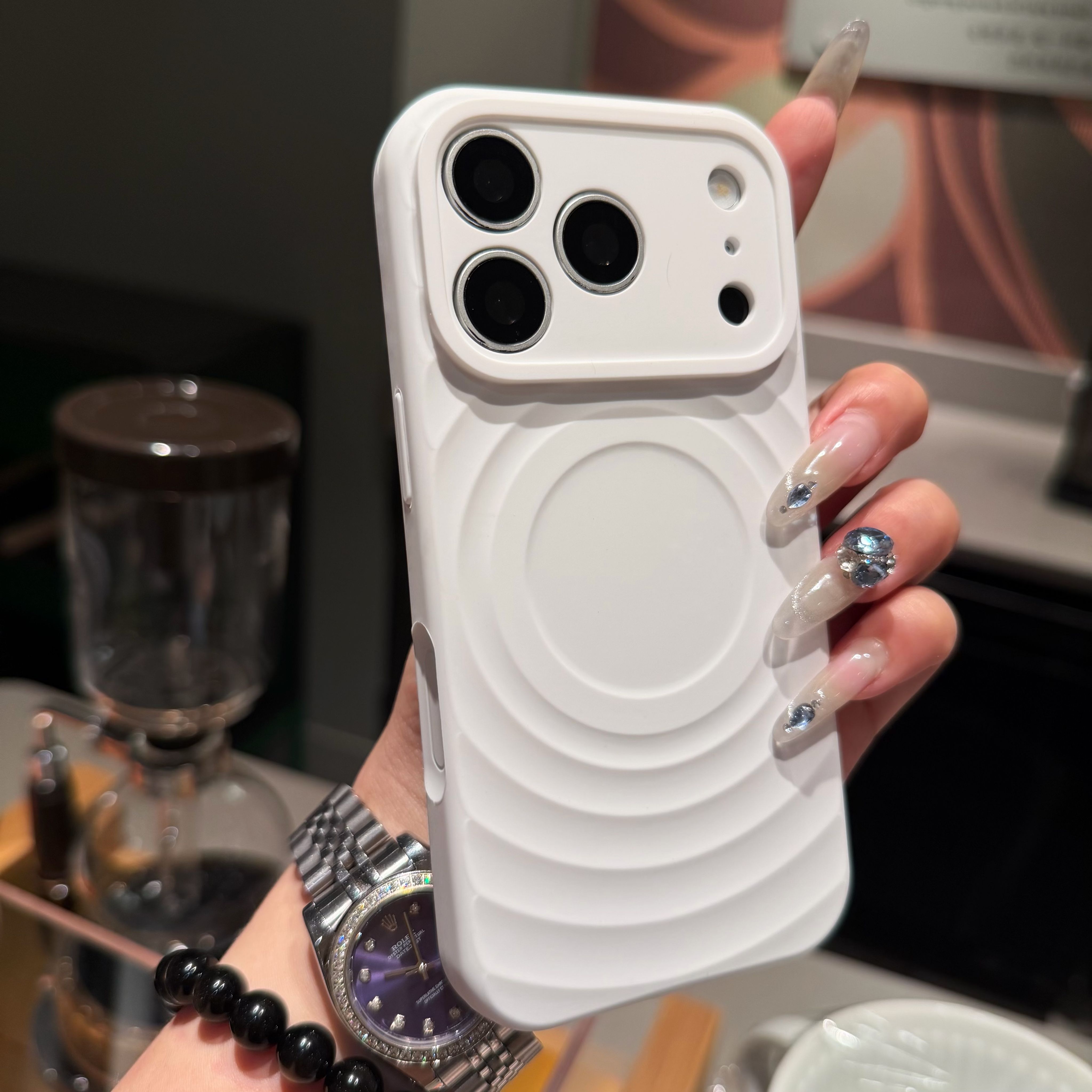智能手机壳 用于 Apple iPhone 17 Pro Max, 米色