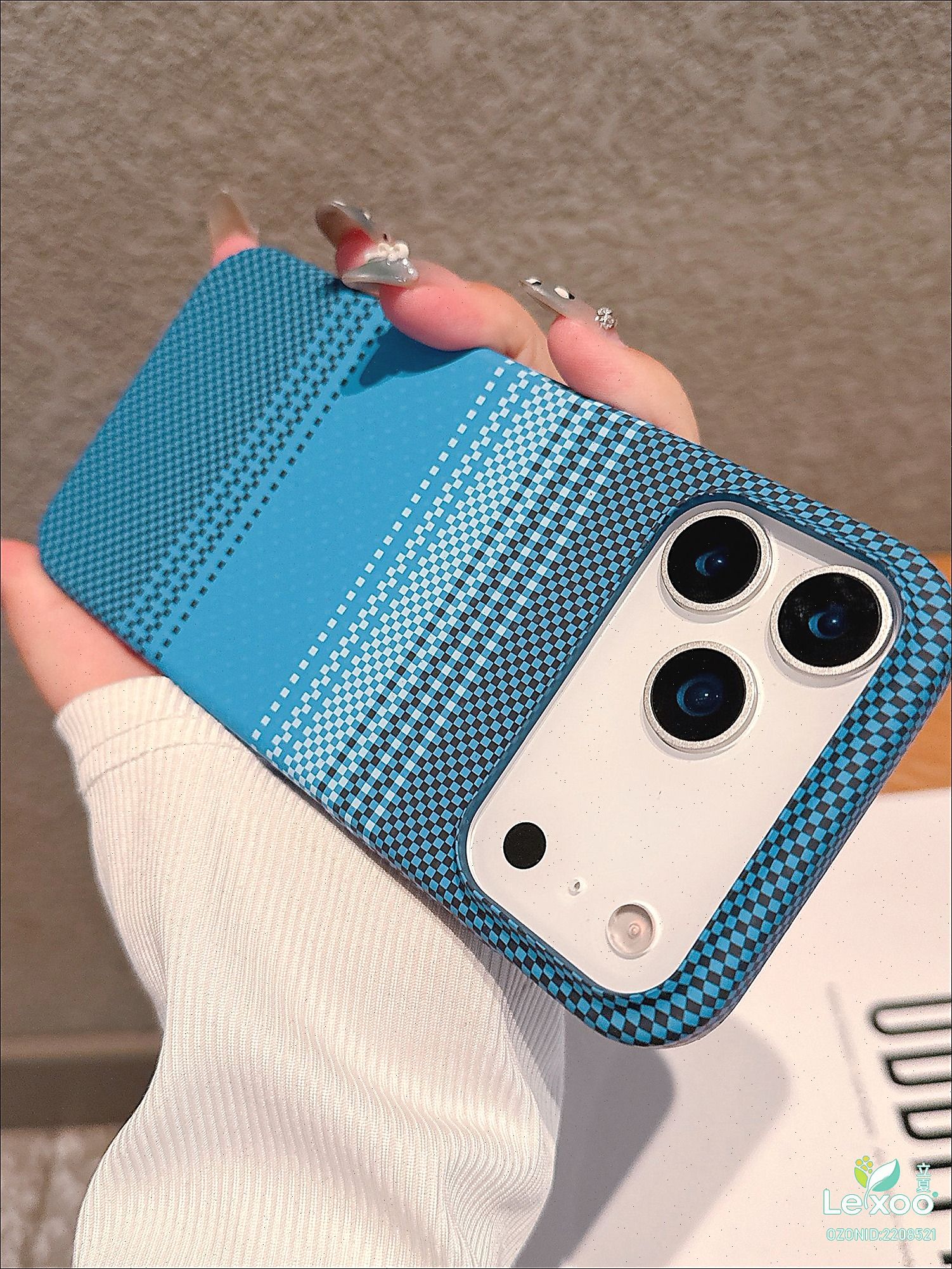 智能手机壳 用于 Apple iPhone 17 Pro Max, 聚酯纤维, 浅蓝色
