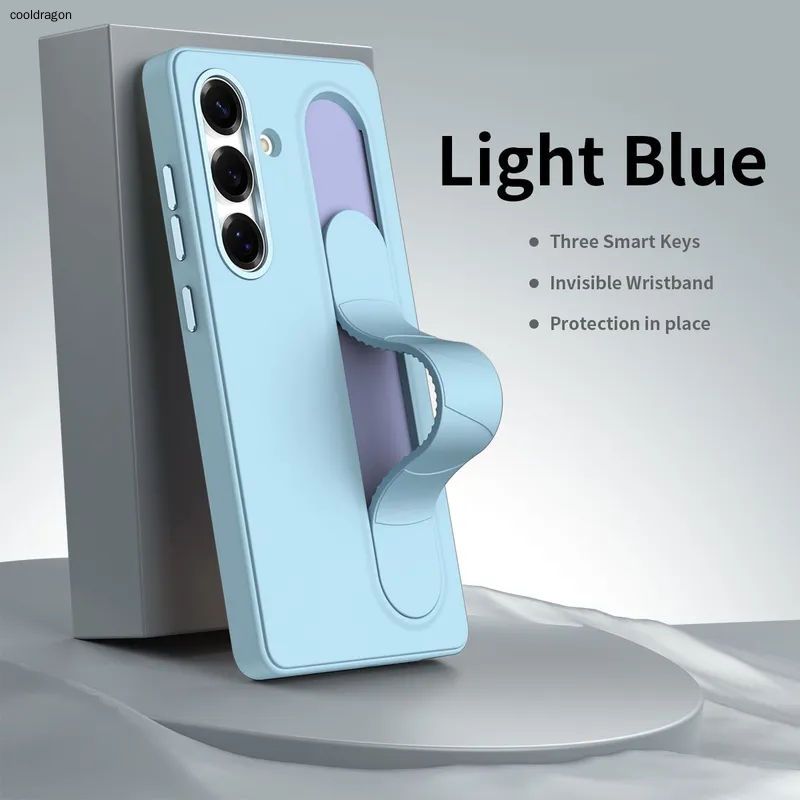 智能手机壳 用于 Samsung Galaxy S25, 塑料 , 天蓝色