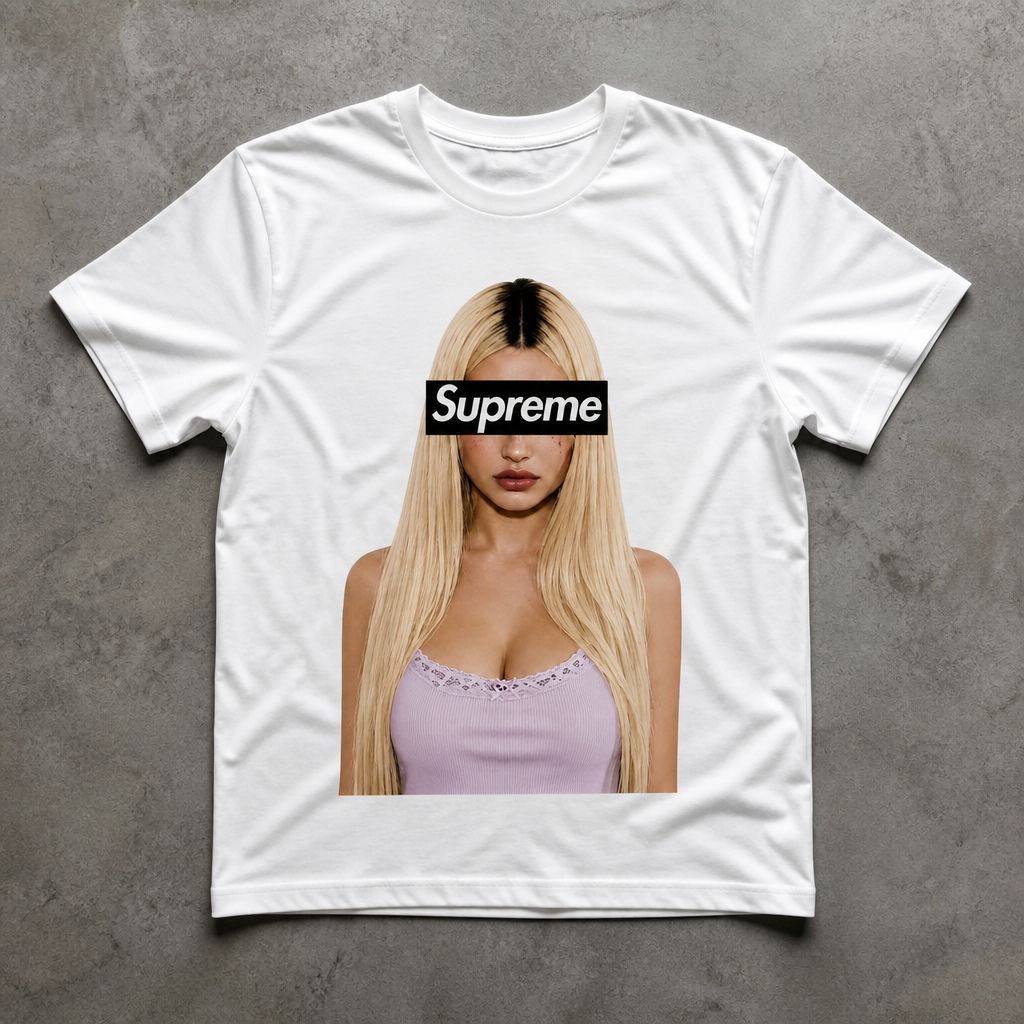 Футболка катя кищук х supreme y2k type archive flat_lay