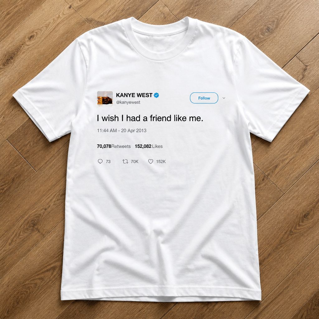 Футболка kanye west twitter y2k archive type flat_lay