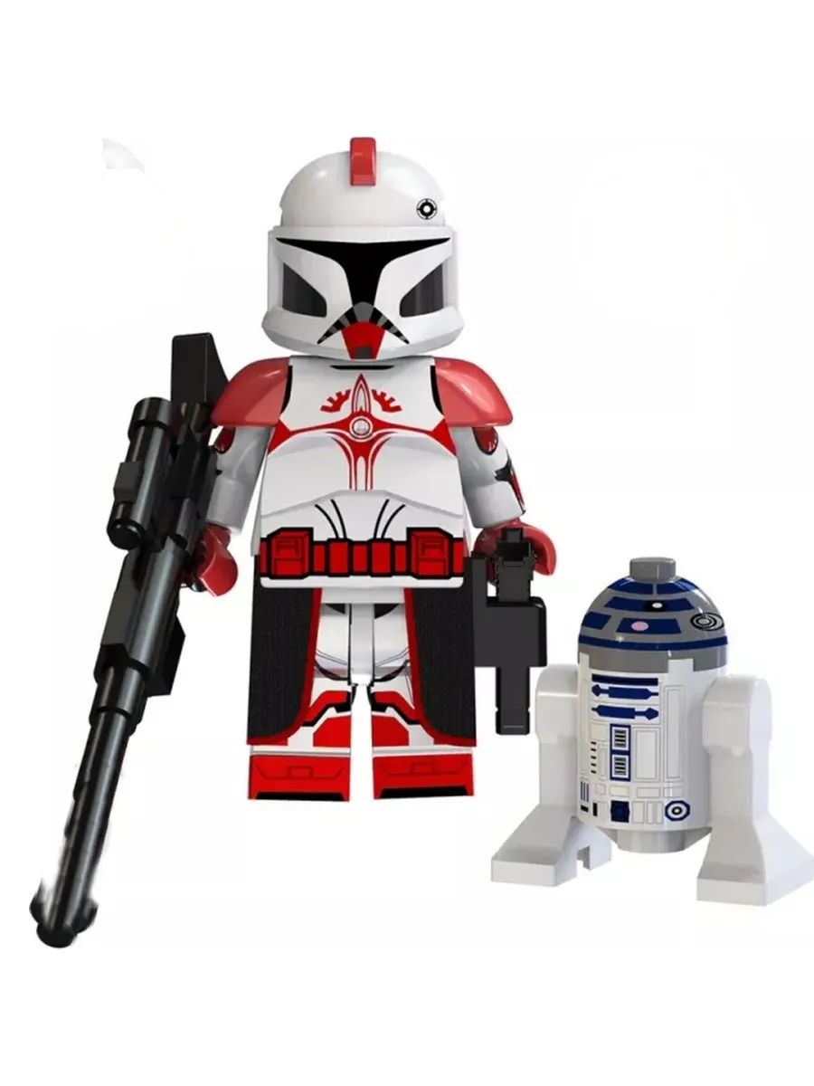 Фигурка Клон Коммандер Фокс и R2D2 / Война Клонов / Star Wars
