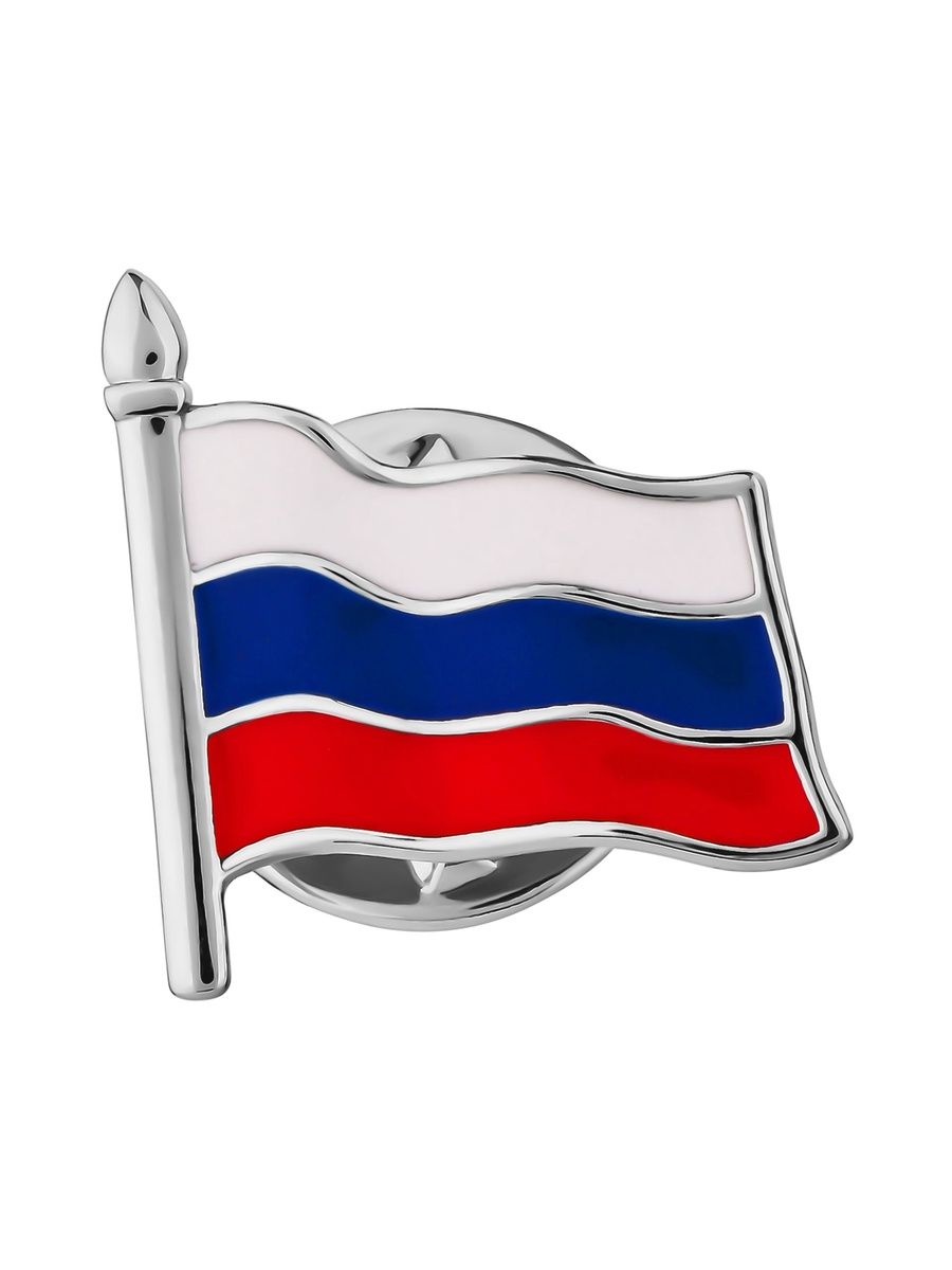 Брошь значок Триколор Флаг России