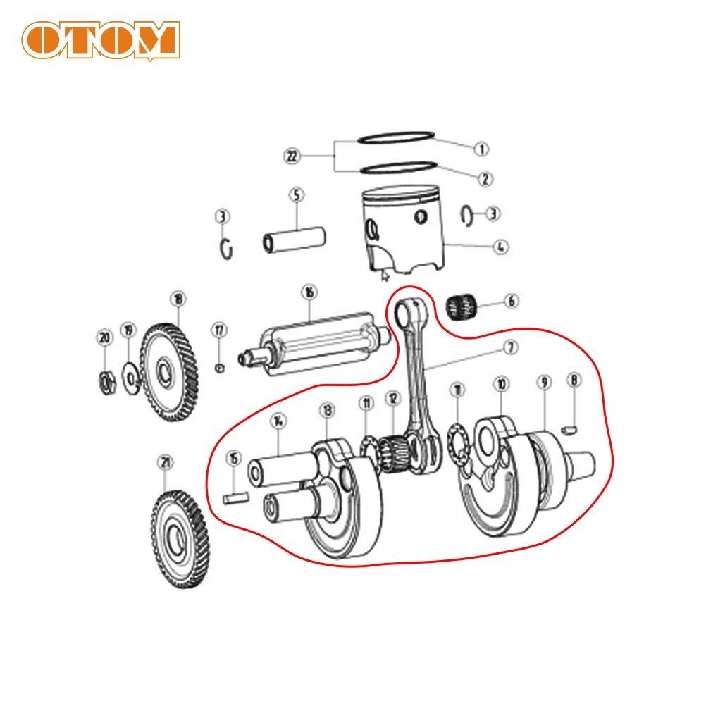 Коленвал Lanza YAMAHA DT230 Loncin MT250 GPX TSE250R HJ250H — фото 2