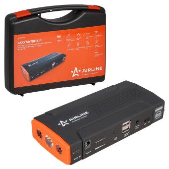 Аккумулятор внешний универсальный 13800 мАч: 2хUSB 5V2A 12v/16v19v +фонарь  пуск ДВС (AIRLINE)