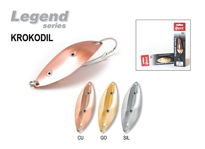 Блесна колеб. Akara Legend Krokodil 70 мм 15 гр. Cu