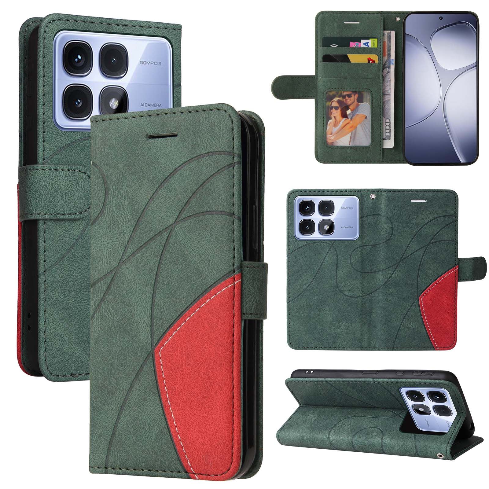 YIKATUЧехолКнижкаДляRedmiK70Ultra5G(РедмиK70Ультра5джи)МагнитнойЗастежкойХлятикомИОтделениемПодКартыКожаный