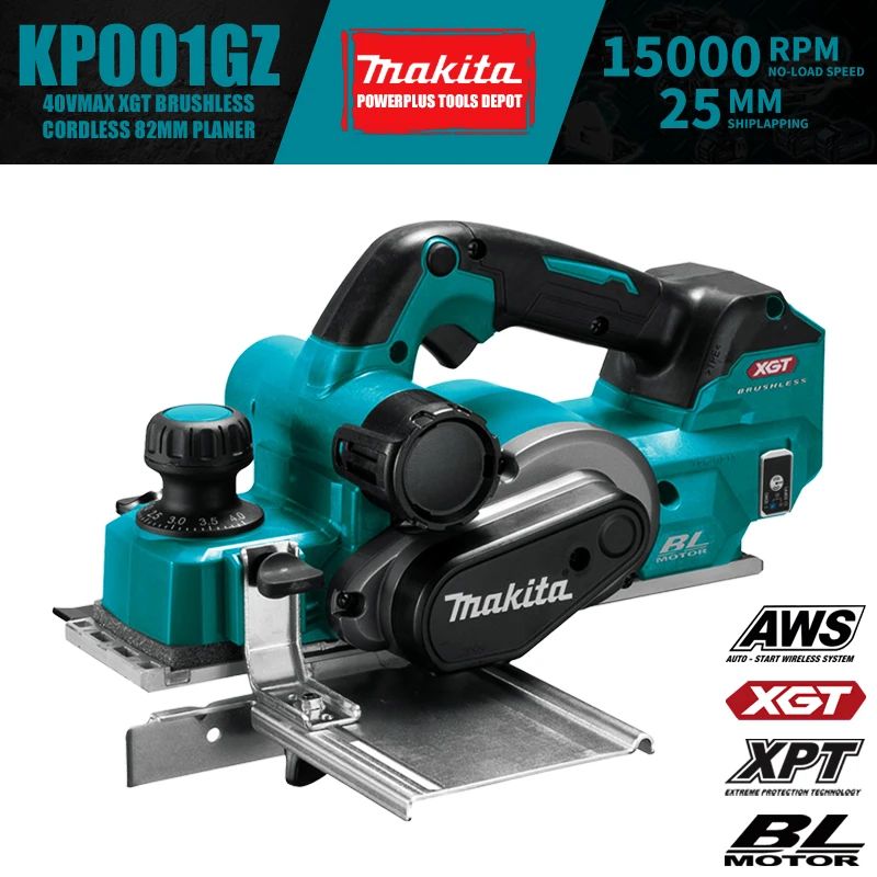 MakitaKP001GZБесщеточныйаккумуляторныйрубанок40VmaxXGT82мм