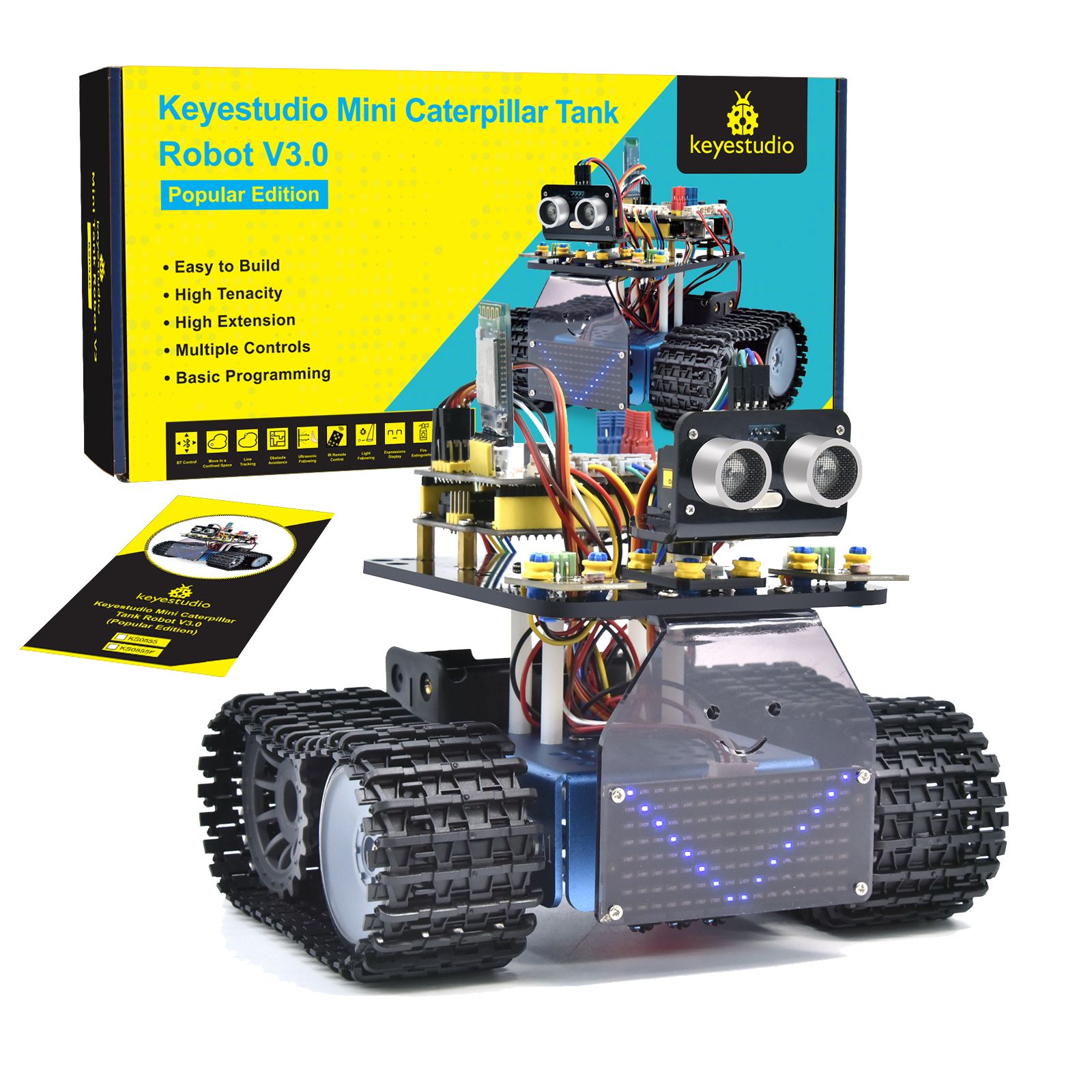 KeyestudioMiniCaterpillarTankRobotV3.0дляArduino