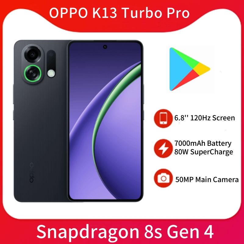 Смартфон OPPO k13 turbo pro 256 ГБ 12 ГБ Черный 6.8 OLED/AMOLED