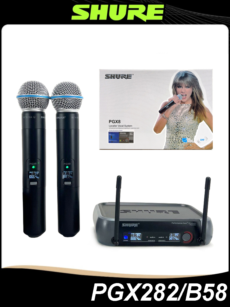 ShureМикрофонуниверсальныйPGX282/BETA58A,голубой