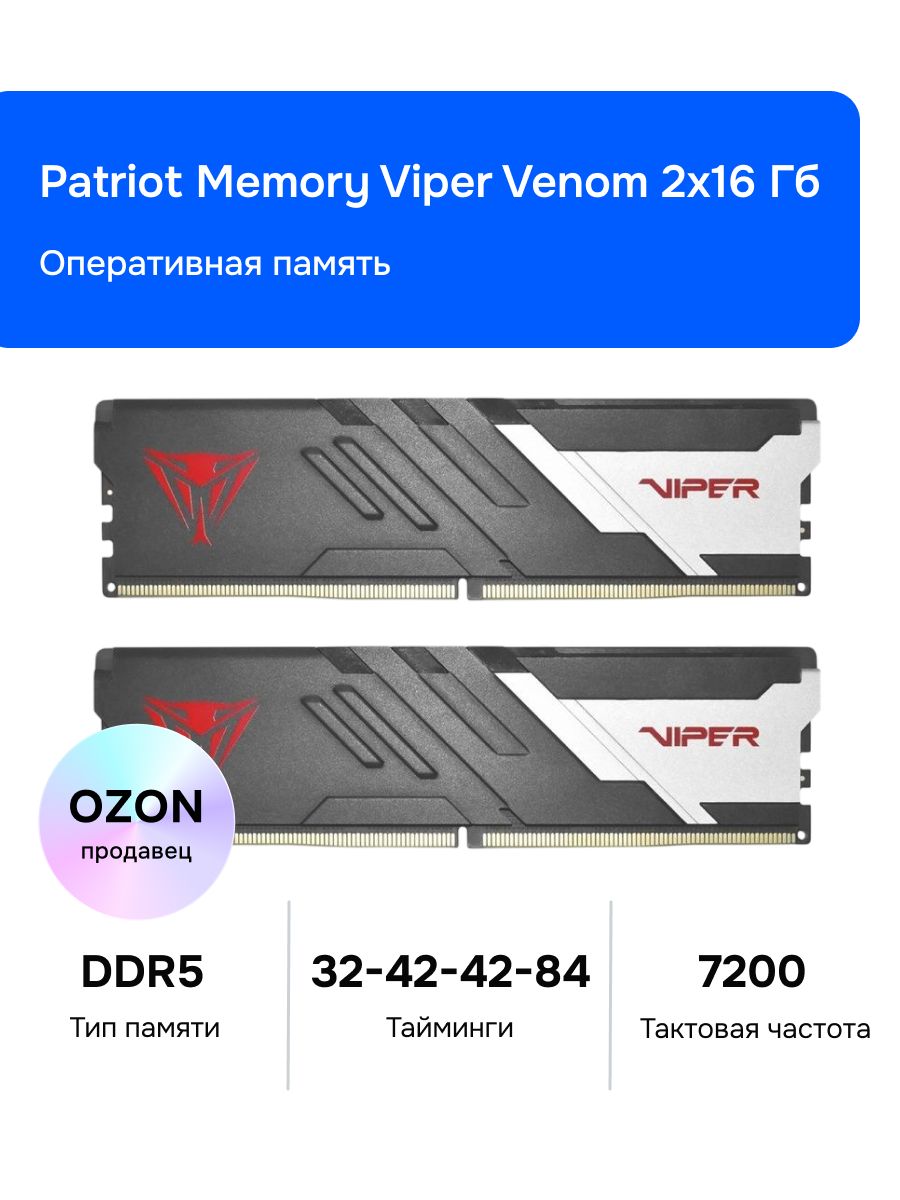 Модуль оперативной памяти Patriot Memory 16 ГБ DDR5 PC57600 7200