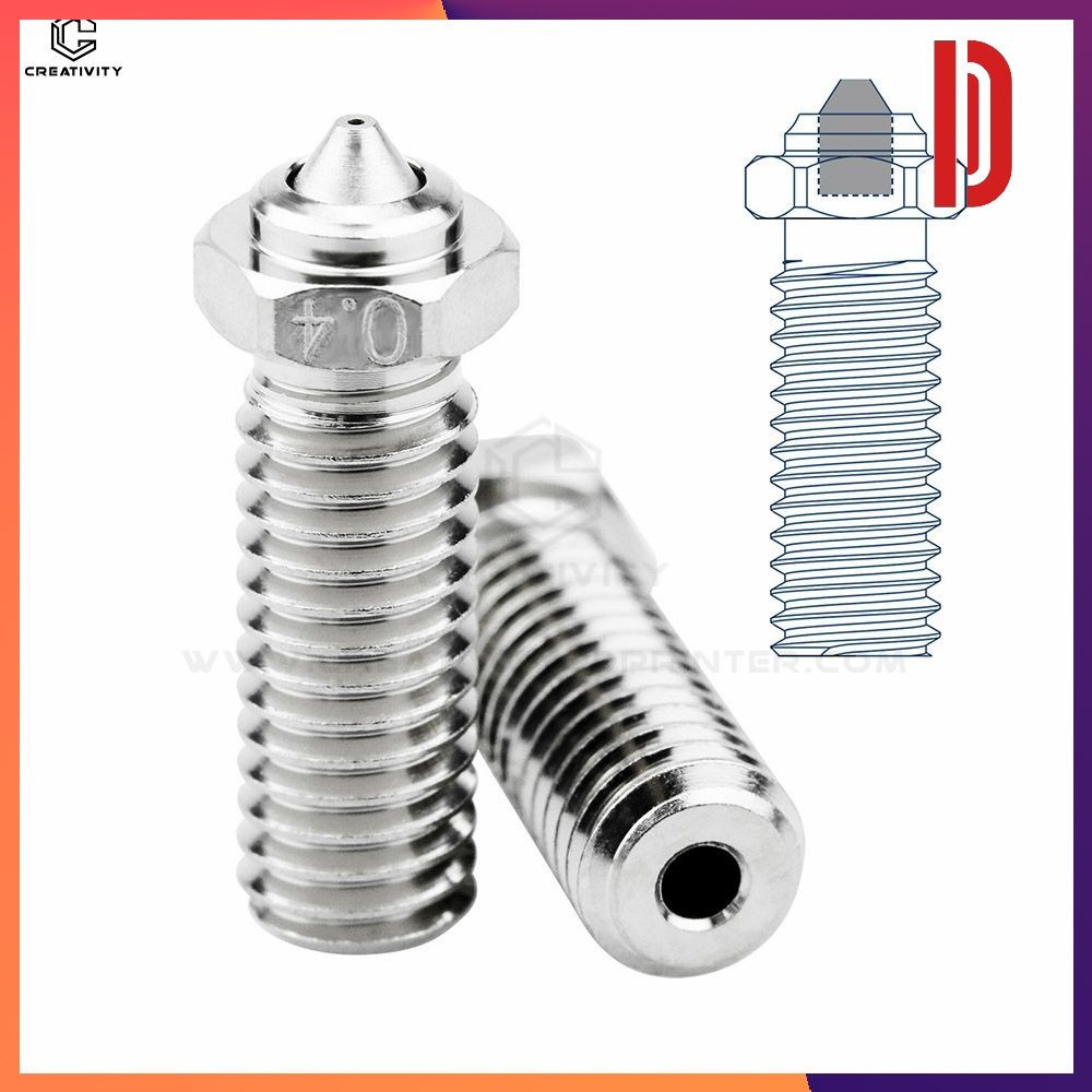 Сопло1ШТВулканVolcanoMYБиметаллическая500CдляSidewinderX1&X2GeniusVyperprinter3dvolcanonozzleHotend--0,4мм