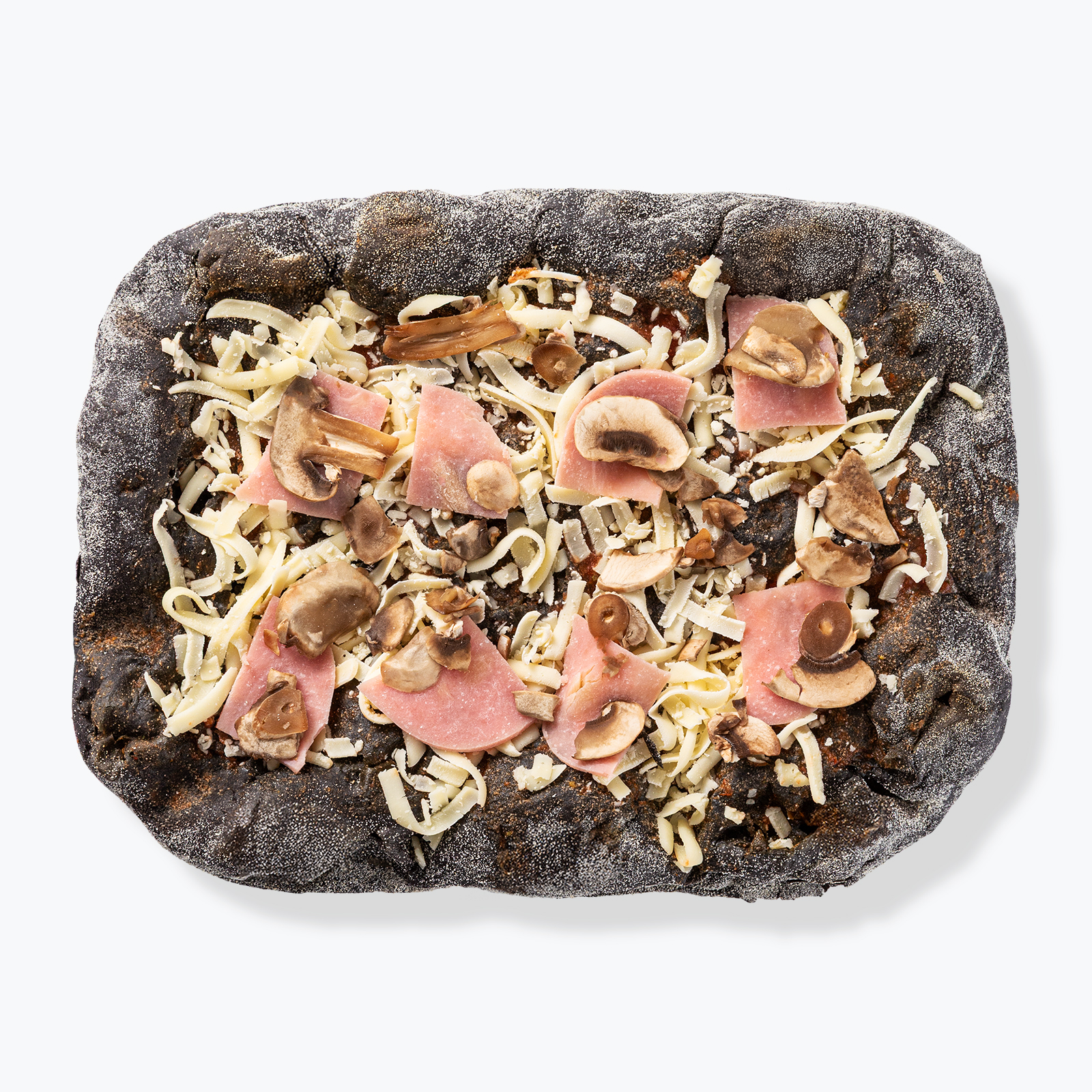 ЧернаяпиццаВетчина+грибы410г,OzonfreshхNovikovGroup,замороженная