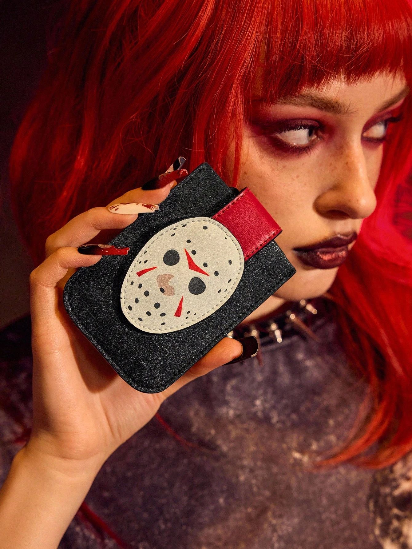 Пятница, 13-е / Friday the 13th Картхолдер Бейсбольная маска из искусственной кожи